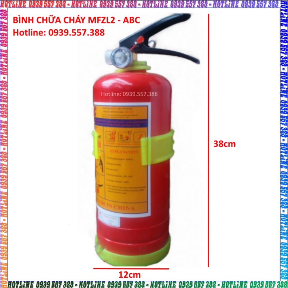 BÌNH CHỮA CHÁY BỘT MFZL2 ABC , BÌNH CHỮA CHÁY 2KG , BÌNH CỨU HÓA , PCCC