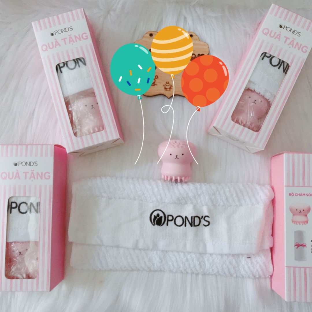 Set Cọ Rữa Mặt Bạch Tuột +khăn pond