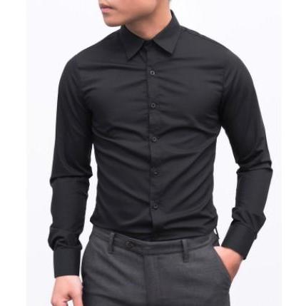 Áo sơ mi nam Màu Đen loại đẹp, sơ mi nam chất liệu nhập khẩu chống nhăn