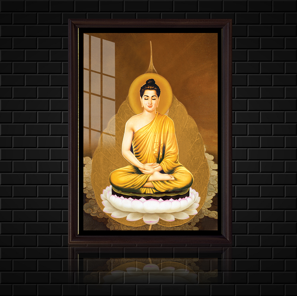[HCM]Tranh điện Bổn Sư Thích Ca Mâu Ni có đèn led Kích Thước 30x45 CM- kính cường lực 5mm nhiều mẫu lựa chọn