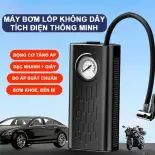 Máy Bơm Lốp Ô Tô, Xe Máy Cầm Tay Không Dây Thông Minh Bơm Nhanh, Dùng Đa Năng Cho Mọi Loại Xe, Tích Hợp Sạc Nhanh