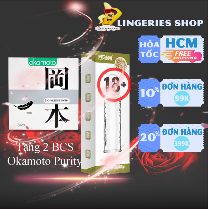 Bao Cao Su Mô Phỏng Trơn - Gân Mềm Mại - Tăng Cảm Giác - Tăng Kích Thước