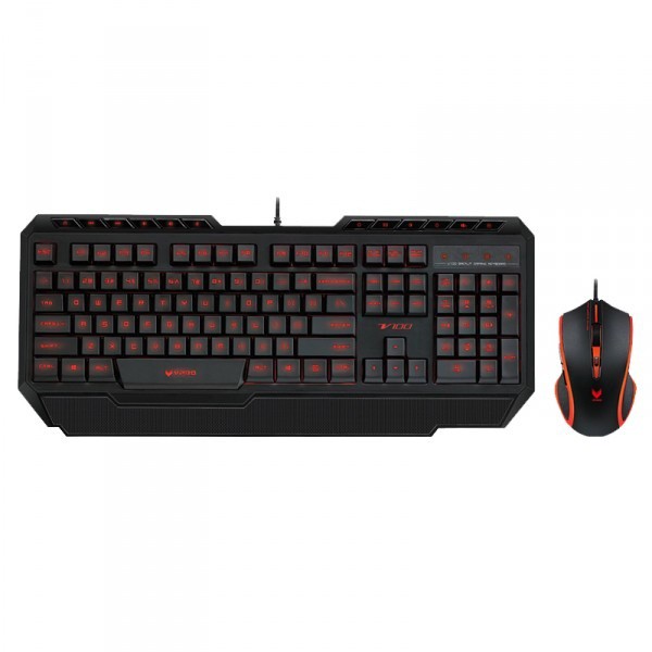 Bộ bàn phím và chuột chuyên game rapoo v100 cổng usb chơi game cực đỉnh combo chuột phím game bán chạy