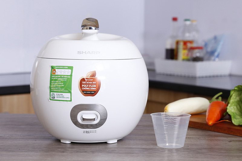 Nồi cơm điện sharp ks-A08v màu trắng