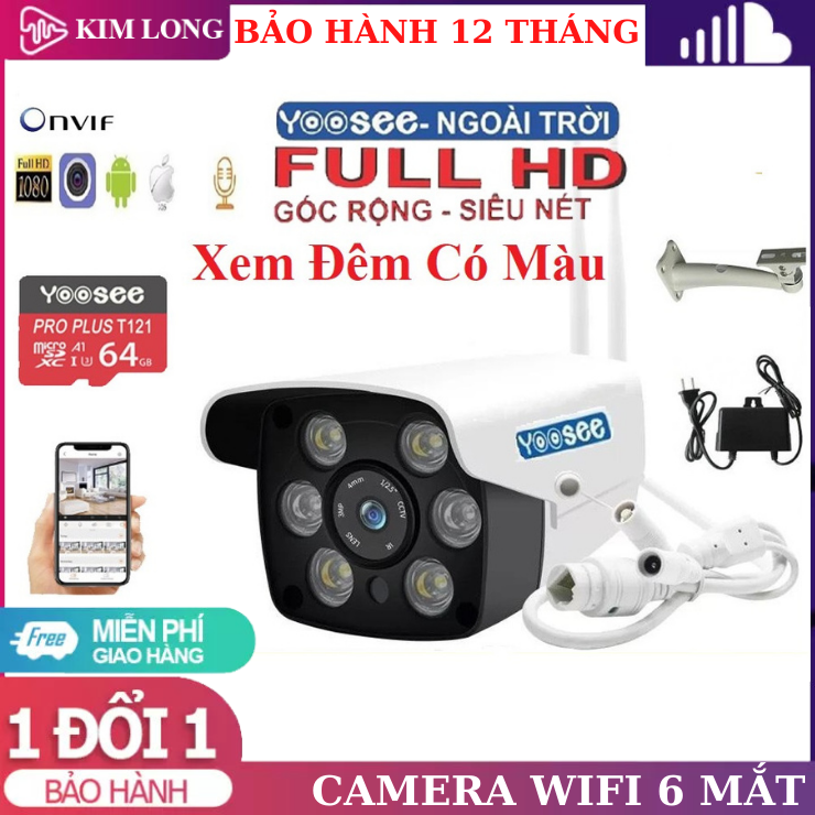 [Bảo hành 24 tháng tặng kèm thẻ yoosee 32GB xịn] khi mua cammera chống trộm -camera theo sát con cái Yoosee ZQ26-FULL HD - hỗ trợ 2 đèn hồng ngoại 4 đèn led xem đêm có màu ,âm rthanh sắc nét