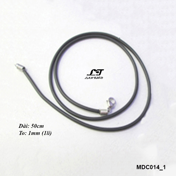 [HCM]Dây chuyền dây cao su 1li khóa inox MDC014-1