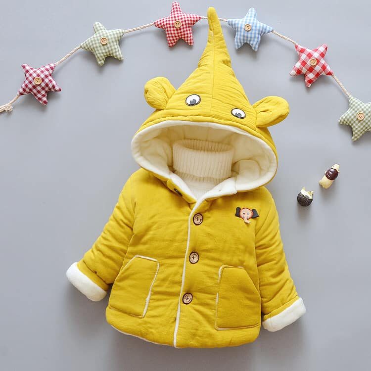 (BEST SALLER) - Áo khoác Voi ngộ nghĩnh cho bé 6-16kg - Màu: xanh, vàng - Áo khoác bé trai, áo khoác bé gái, áo khoác ấm cho bé, áo khoác bông - Shubishop.vn