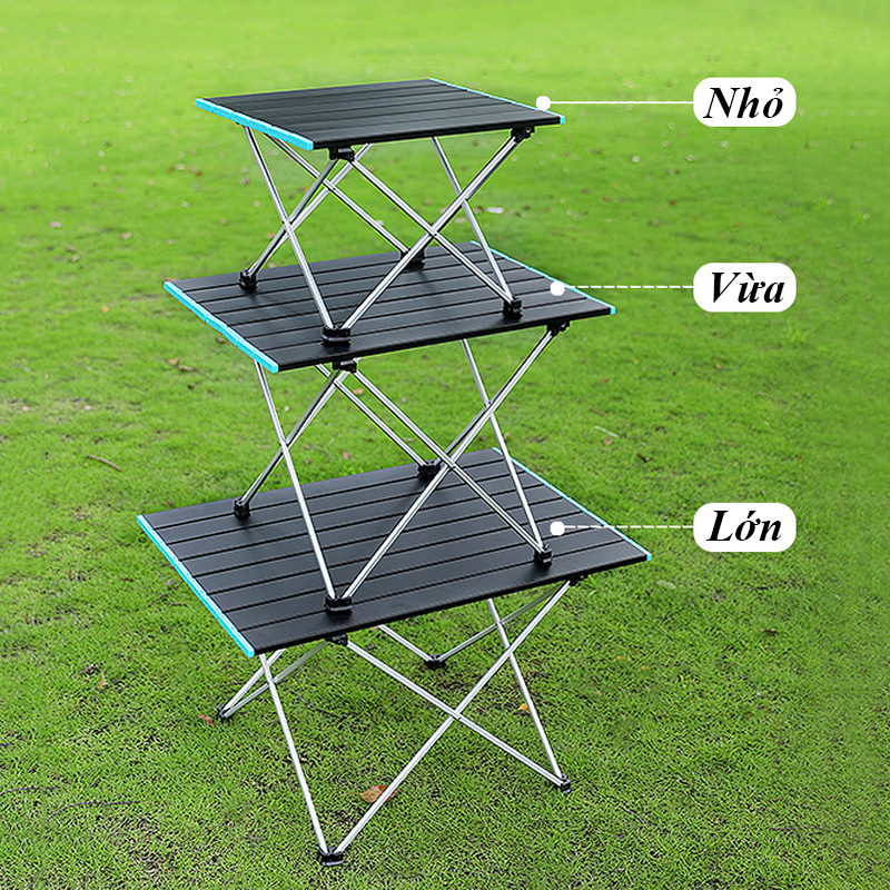 Bàn nhôm gấp gọn phượt cắm trại picnic du lịch dã ngoại câu cá