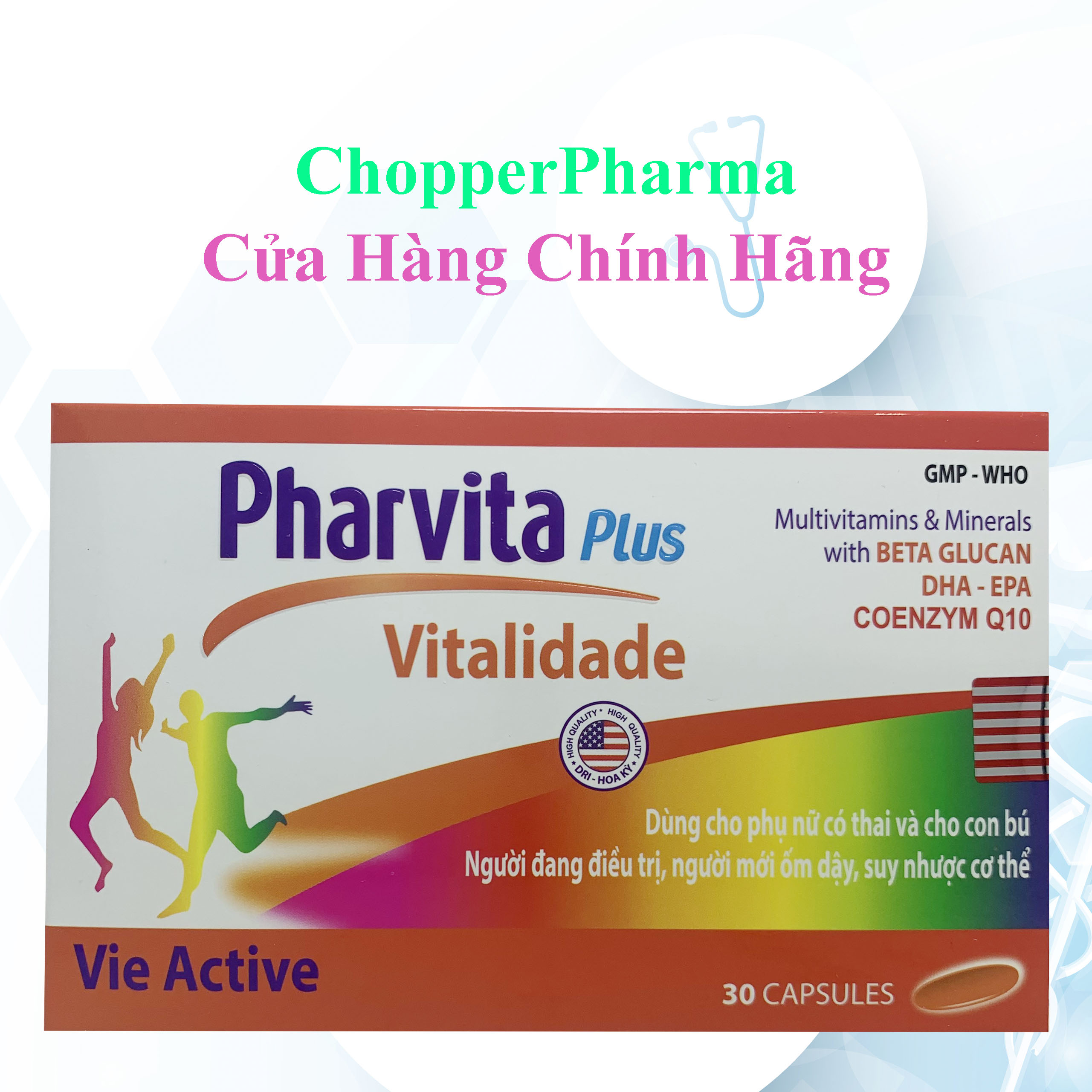 Bổ sung vitamin tổng hợp Pharvita plus Hỗ trợ tăng cường sức khỏe