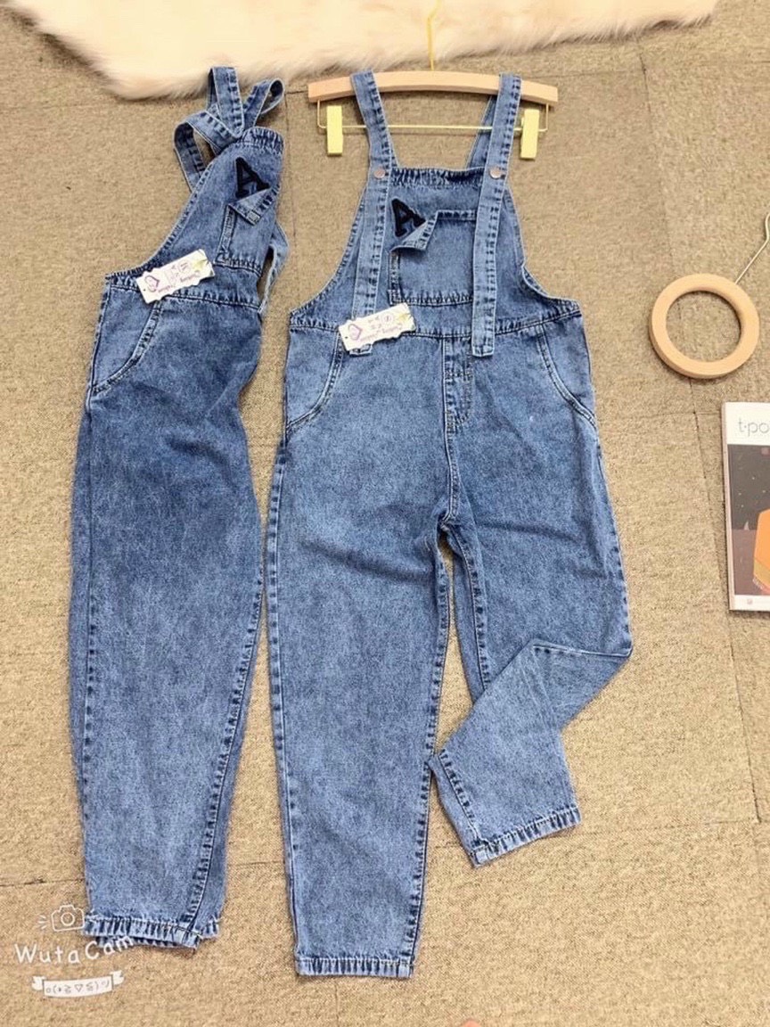 [HCM]Sét Yếm Jean Dài Nữ Siêu Cá Tính Trẻ TrungChất Jean dày dặn Mềm Mịn Bao Đẹp-JT