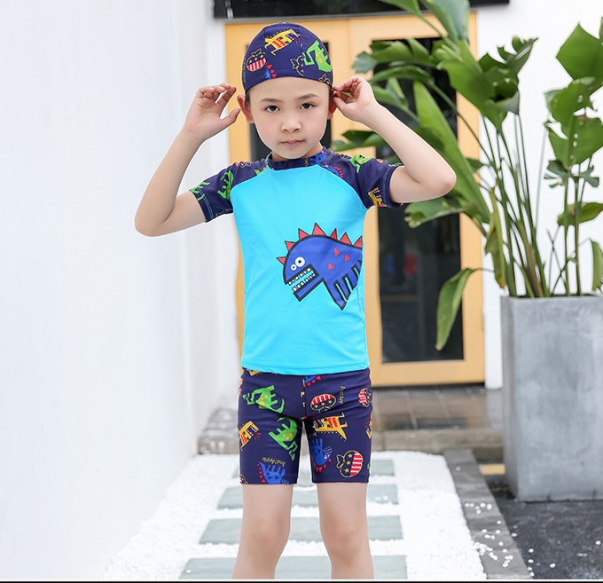 Bộ đồ bơi cho bé trai hình khủng long
