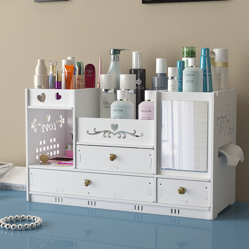 Kệ đựng mỹ phẩm tủ đựng đồ trang điểm decor bàn trang điểm KM1 chất liệu bền đẹp phù hợp mọi không gian trang điểm