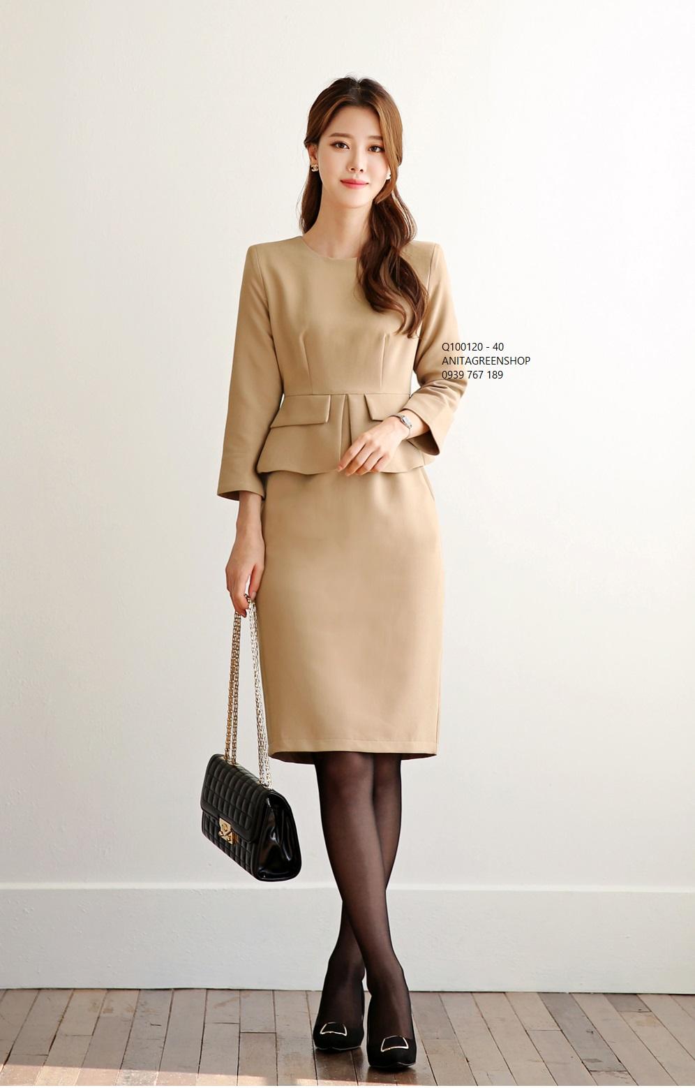 Q100120  ĐẦM CÔNG SỞ PEPLUM