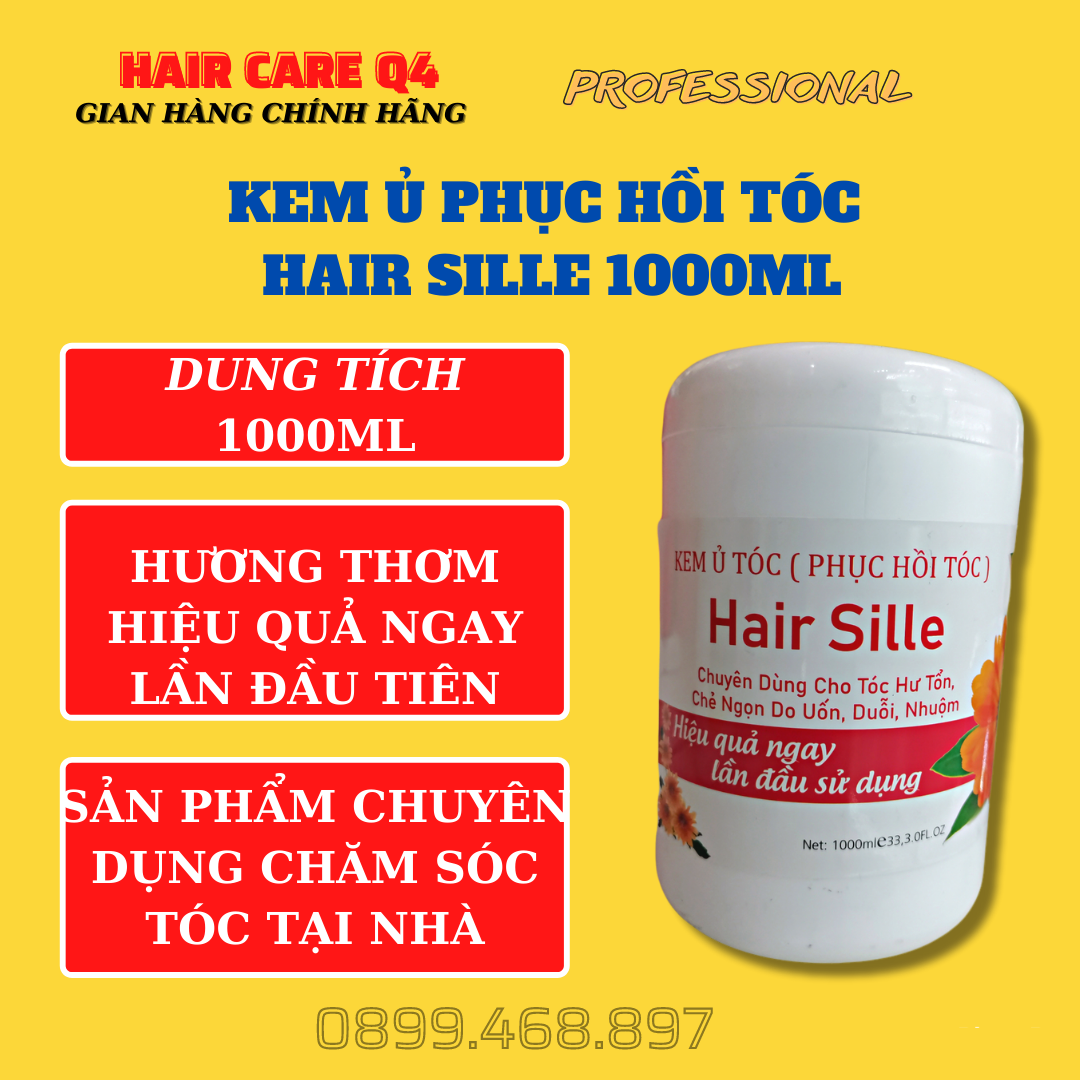 Hấp dầu dưỡng tóc hair sille chính hãng 1000ml - hair care q4