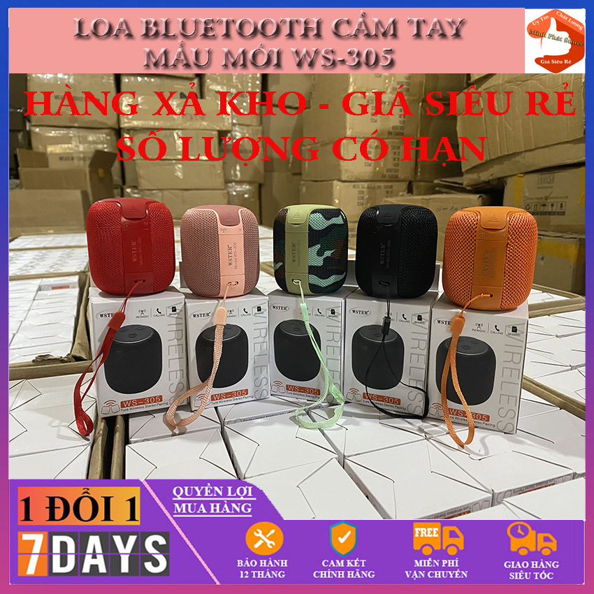 Loa bluetooth mini cầm tay bỏ túi ws-305 màu ngẫu nhiên