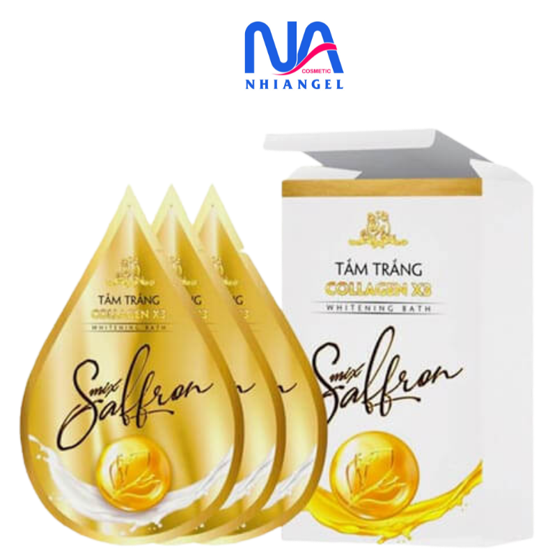 HCM Hộp 3 Gói  Collagen X3 Mix Saffron - Tam Trang Collagen X3 - Hàng Công
