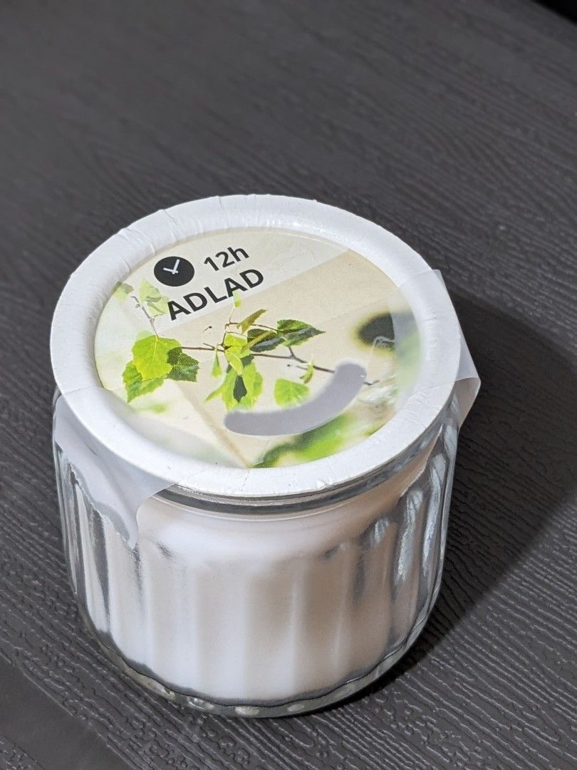 Nến thơm dạng cốc Adlad IKEA 12h - hương rừng, cam quýt, cây bách