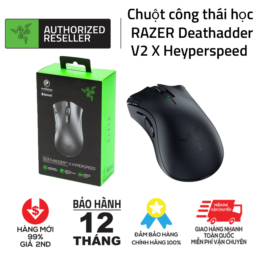 Chuột công thái học DeathAdder V2 HyperSpeed – Chú chuột siêu tiện dụng cho cả chơi game lẫn làm việc