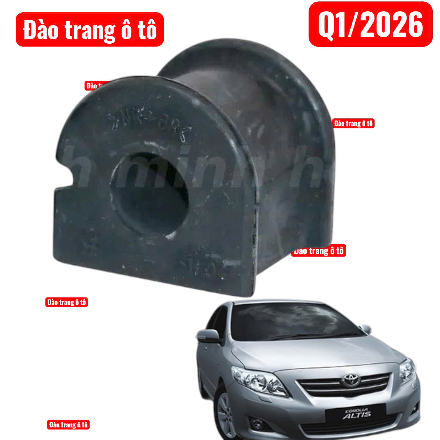 Cái Cao su cân bằng trước cho xe ô tô toyota corolla altis đời 2002-2008 trong 17 ngoài 45 cao 41,5 dài 41,5 hệ thống giảm sóc xe CVT69