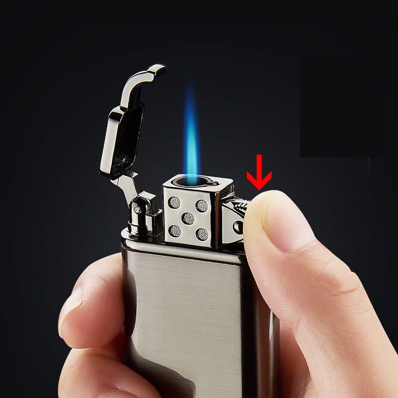 Bật lửa khò 1 tia dáng classic cổ điển size dài - bật lửa gas hộp quẹt khò 1 tia đẹp mini giá rẻ