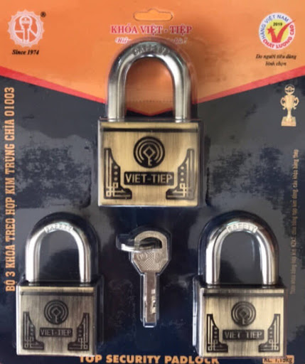 Bộ 3 khóa chung chìa việt tiệp 01003 cùng chìa