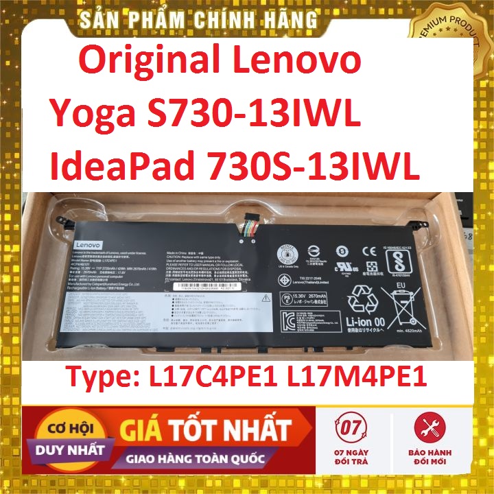 Pin(battery)Original Lenovo YOGA S730 730s-13IWL L17C4PE1 L17M4PE1 L17S4PE1 Zin