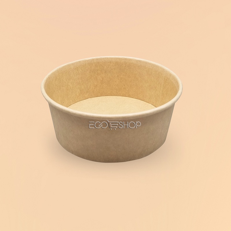 Tô giấy kraft 750ml + nắp pet