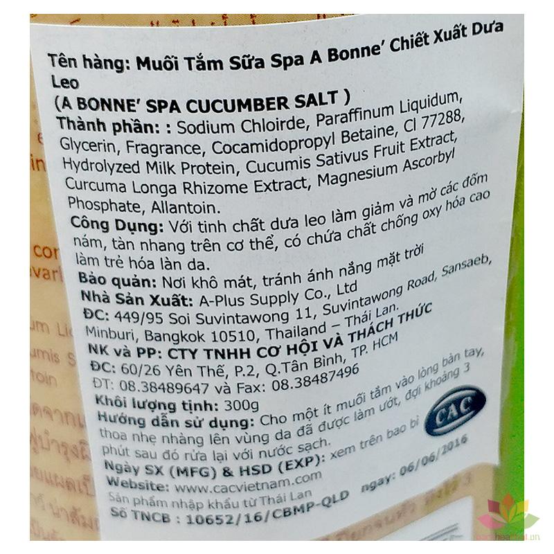 Dữ liệu tại https://www.bachhoathai.vn Dữ liệu tại https://www.bachhoathai.vn Muối tắm cát sữa bò Spa Milk Salt (túi)