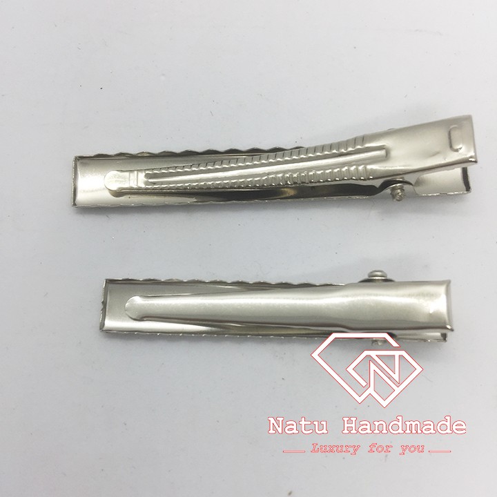 Nguyên liệu làm kẹp tóc handmade - kẹp tóc cá sấu inox cao cấp - gói 5c - keptocmai