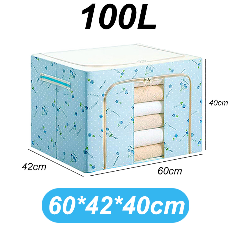 Hộp đựng quần áo khung hộp vải Hộp đựng chăn màn Hộp đựng đồ đa năng hộp lưu trữ Có thể gập lại kích thước lớn 150L hộp đựng chống ẩm tuyệt vời