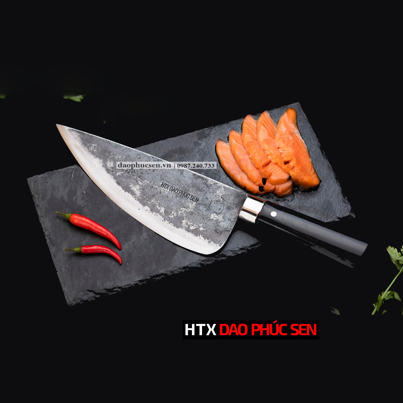 Dao phúc sen bầu lọc 22 cán mun