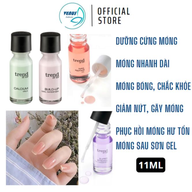   LZD trợ giá  Sơn dưỡng móng cao cấp Trend It Up Đức móng cứng khỏe mọc nhanh phục hồi móng hư tổn sau sơn gel 10,5 ml - Nội địa Đức 