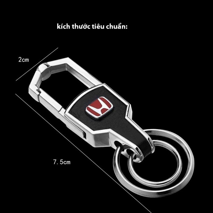 Móc khóa Logo Honda Tặng móc khóa số điện thoại chống mất