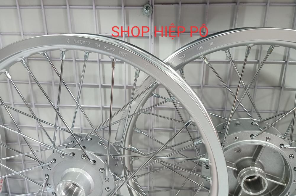 Bánh căm raider satria kèm 2 đĩa niềng rcb đùm sơn bạc hoặc mạ crom