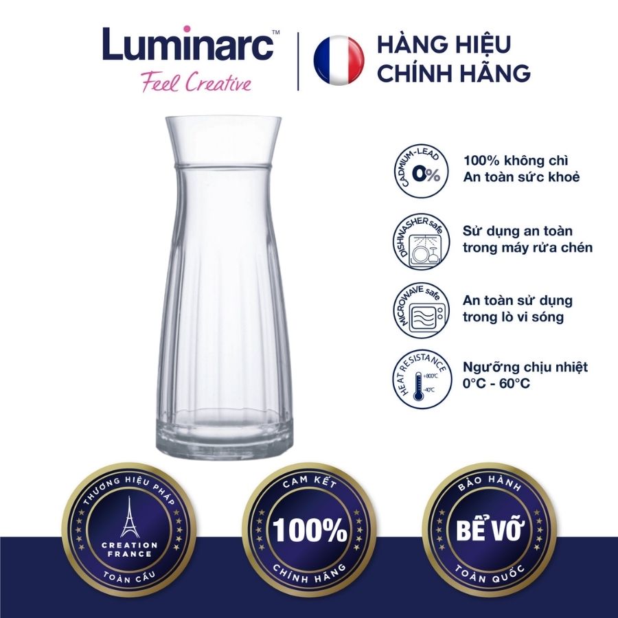 Bình hoa thuỷ tinh luminarc tourner 1l - lutoul5584