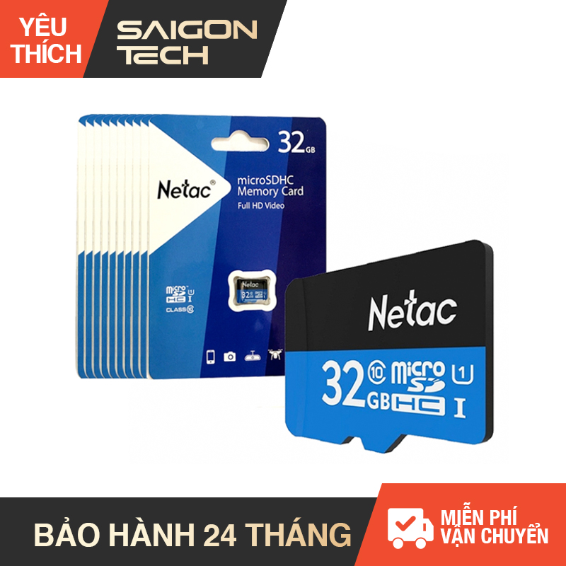 [HCM][NHÀ PHÂN PHỐI] Netac 16/32/64/128GB Thẻ TF Dung Tích Lớn Thẻ Micro SD UHS-1 Class10 Tốc Độ Cao Cho Camera Thẻ Micro SD