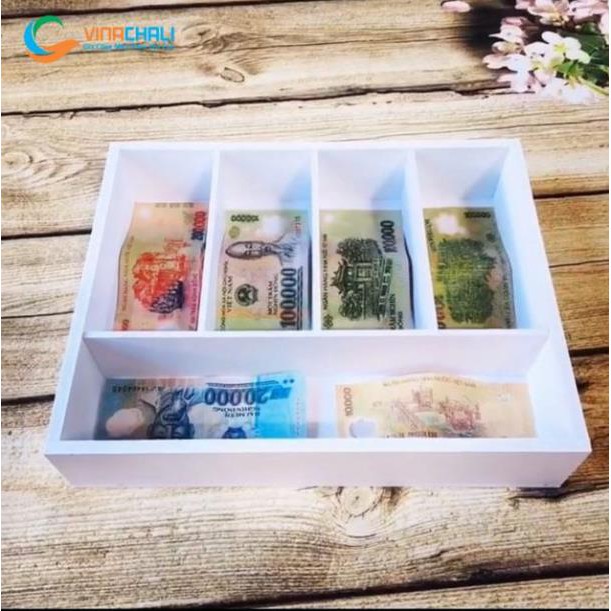 [ XẢ KHO ] Khay Hộp chia tiền lẻ thu ngân 5 ngăn