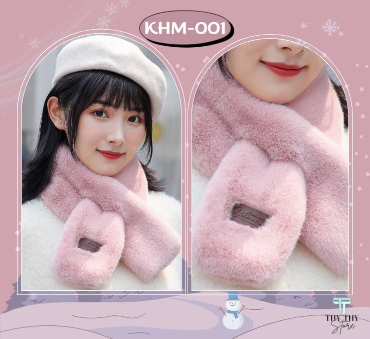 Khăn lông quàng cổ nữ mùa đông- khăn thời trang- chất lông mềm mại- khăn thy thy store - giữ ấm ngày đông- chữ nhật