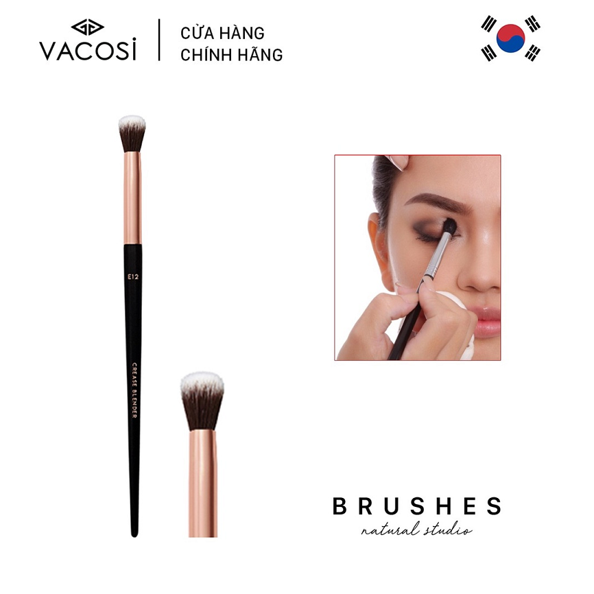 Vacosi Cọ Tán Phấn Mắt Crease Blender E12