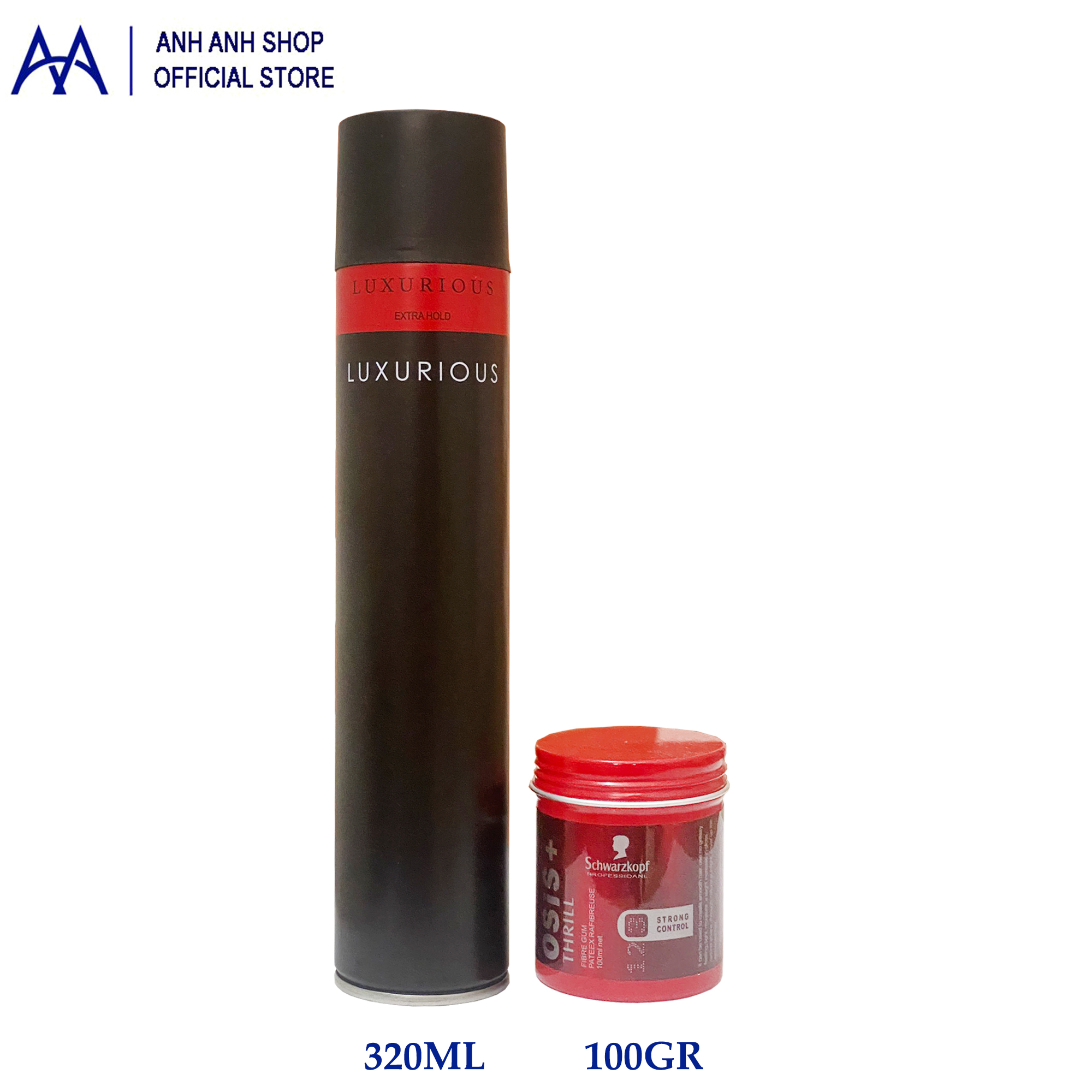 COMBO GÔM LUXURIOUS 320ML VÀ SÁP ĐỎ OSIS 100GR