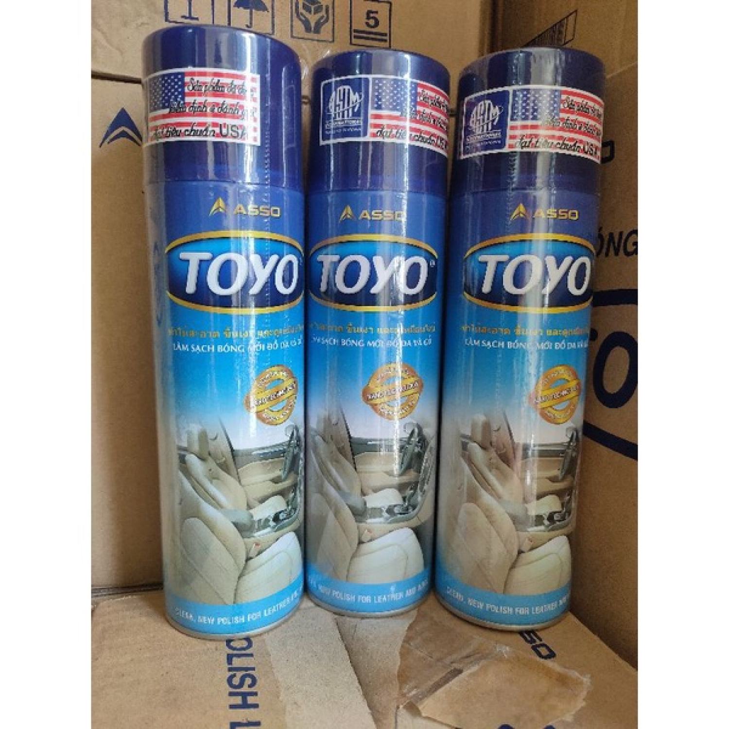 Bình xịt bóng đa năng cho đồ da,đồ gỗ, và nội thất ô tô Toyo