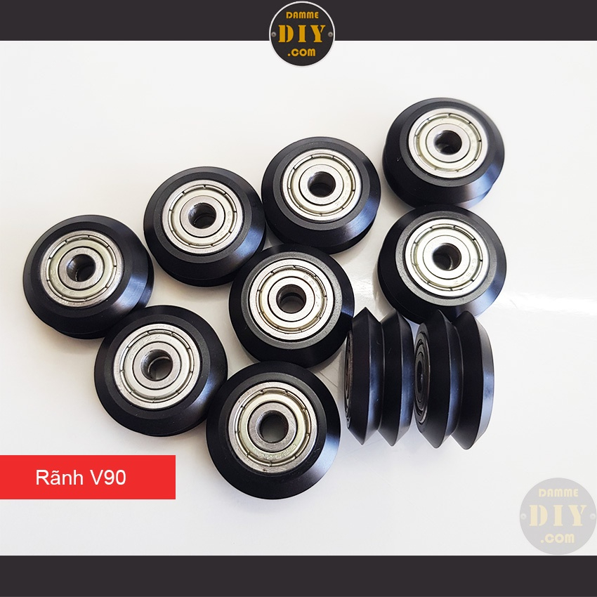 Bánh xe v slot nhựa pom 2 bạc đạn 625zz - bánh xe vslot