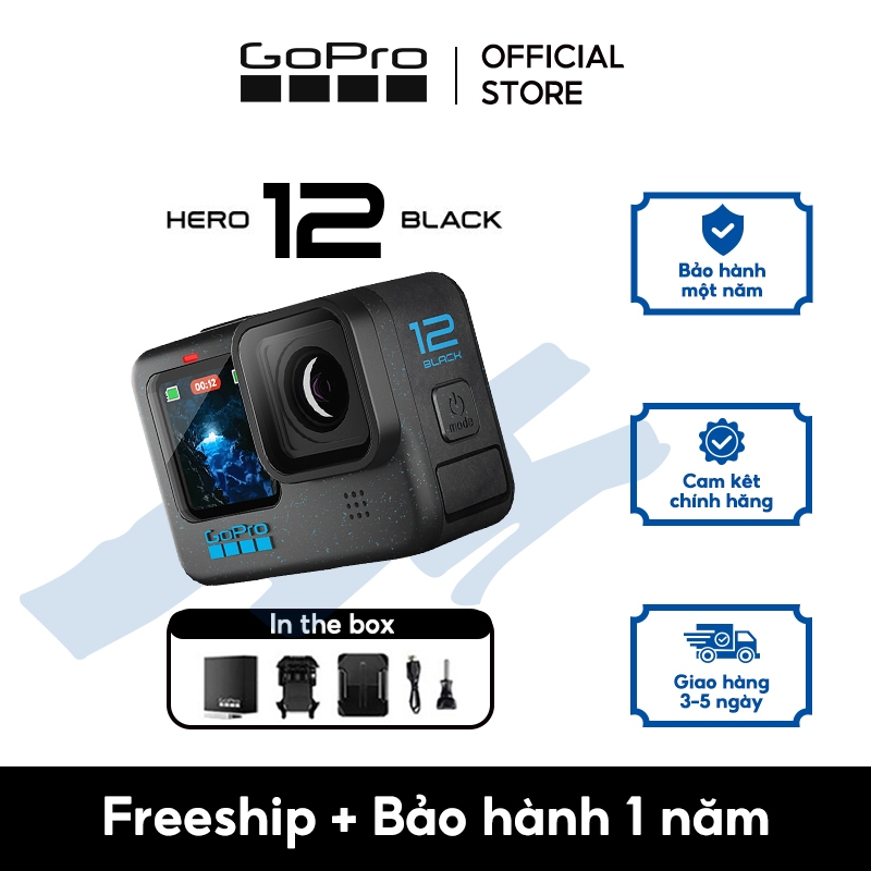   BẢO HÀNH 1 NĂM  GoPro HERO12 Black Camera hành động chống thấm nước 5.3K 30 4K120 HDR Video HyperSmooth 6.0 