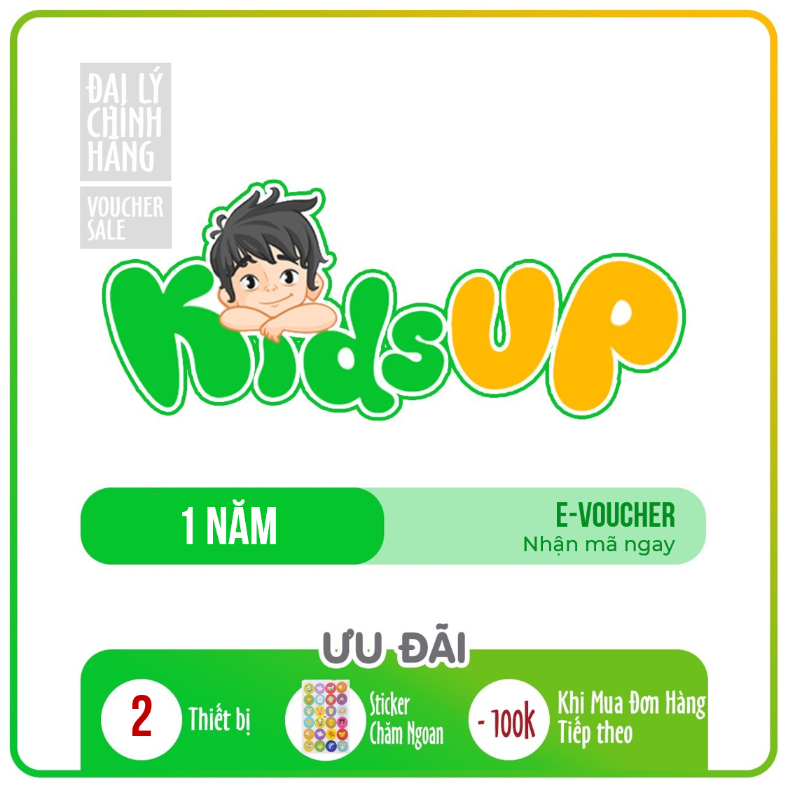 Evoucher Khoá học KIDS UP - 1 NĂM - Chương trình giáo dục sớm Montessori - KIDSUP dành cho bé từ 0-6 tuổi