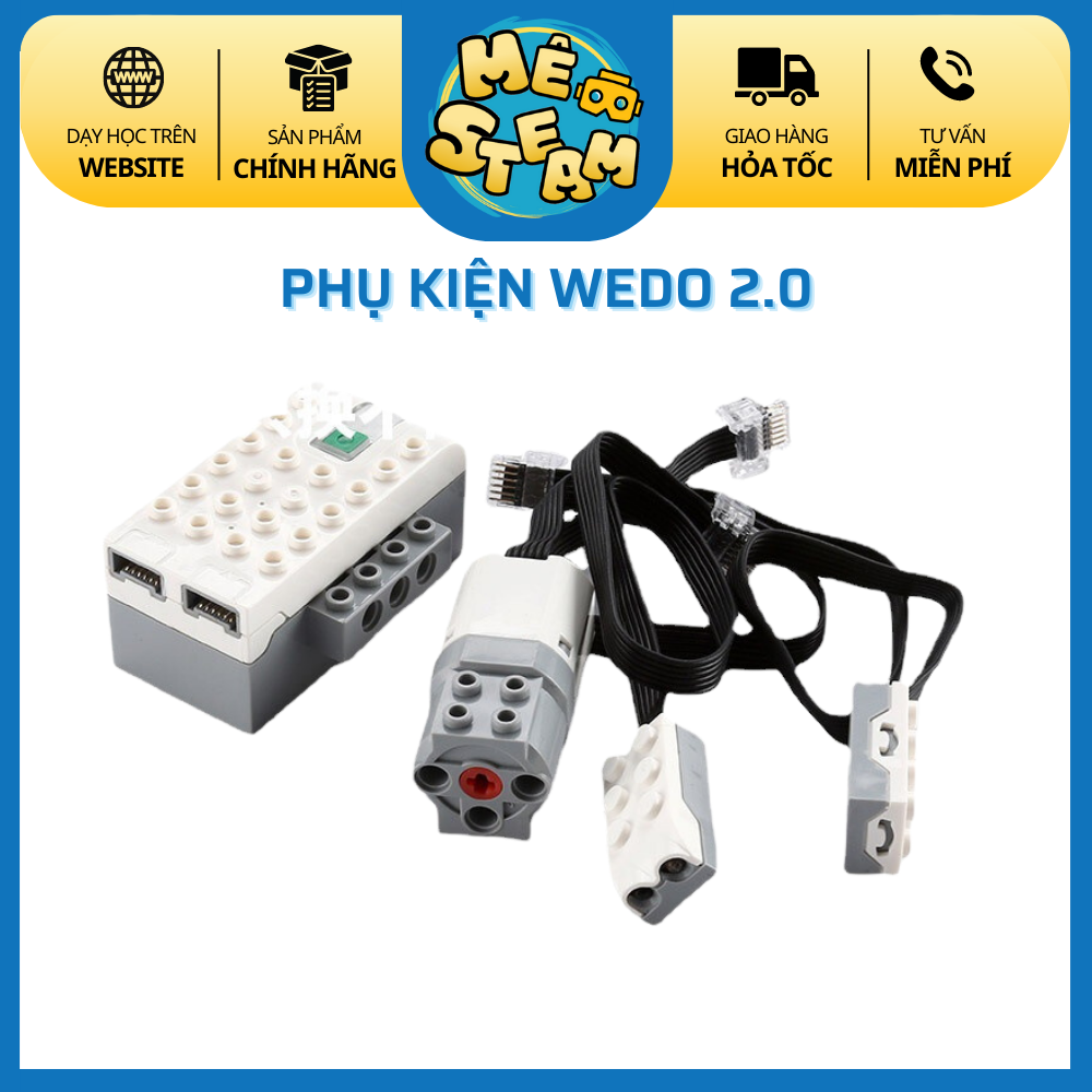 Phụ kiện WEDO 2.0 bo mạch smart hub, động cơ, cảm biến góc nghiêng, cảm biến khoảng cách, tương thích