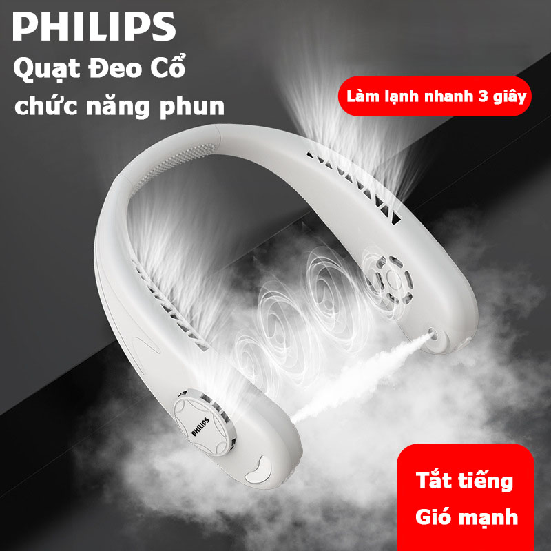 Philips Quạt Đeo Cổ Mini Không Cánh, Quạt Treo Cổ Mini Sạc Pin Tích Điện 3 Cấp Độ Gió Êm Ái Không Ồn Quạt Treo Cổ Quạt Điện Mini Quạt Tích Điện,Quạt Làm Mát Thể Thao Quạt Làm Mát Cá Nhân Quạt Đeo Cổ Mini