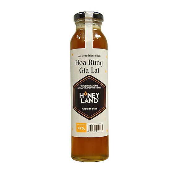 [HCM][HONEYLAND] Mật ong hoa rừng Gia Lai HoneyLand chai 470g