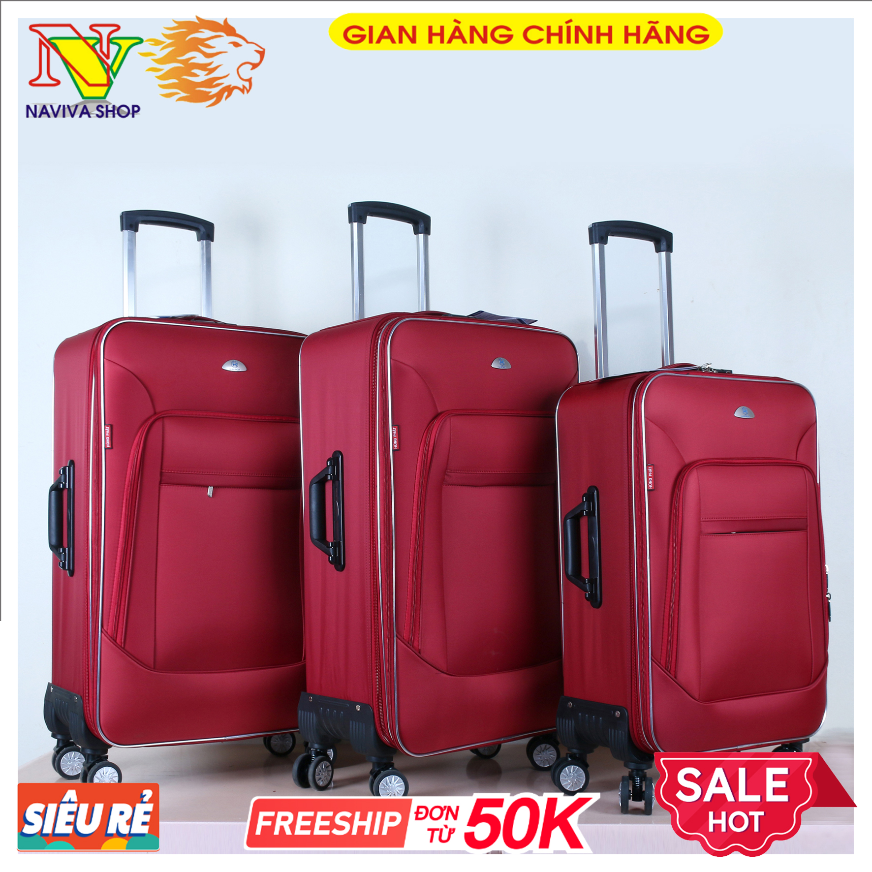 Vali vải dù cao cấp, Vali vải chống thấm nước HÙNG PHÁT MS- VLX-022. Sang trọng, lịch sự. Hàng Việt Nam Chất Lương Cao. Bảo hành 1 năm