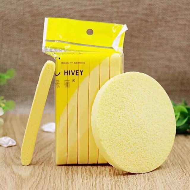 Bọt biển - Bông nở rửa mặt Chivey - 12 miếng
