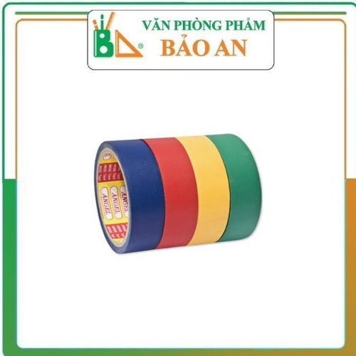 Băng Dính Dán Giấy, đóng sổ, Băng Dính Màu Simili, có 3 màu xanh lá, xanh dương,đỏ,vàng,màu ghi